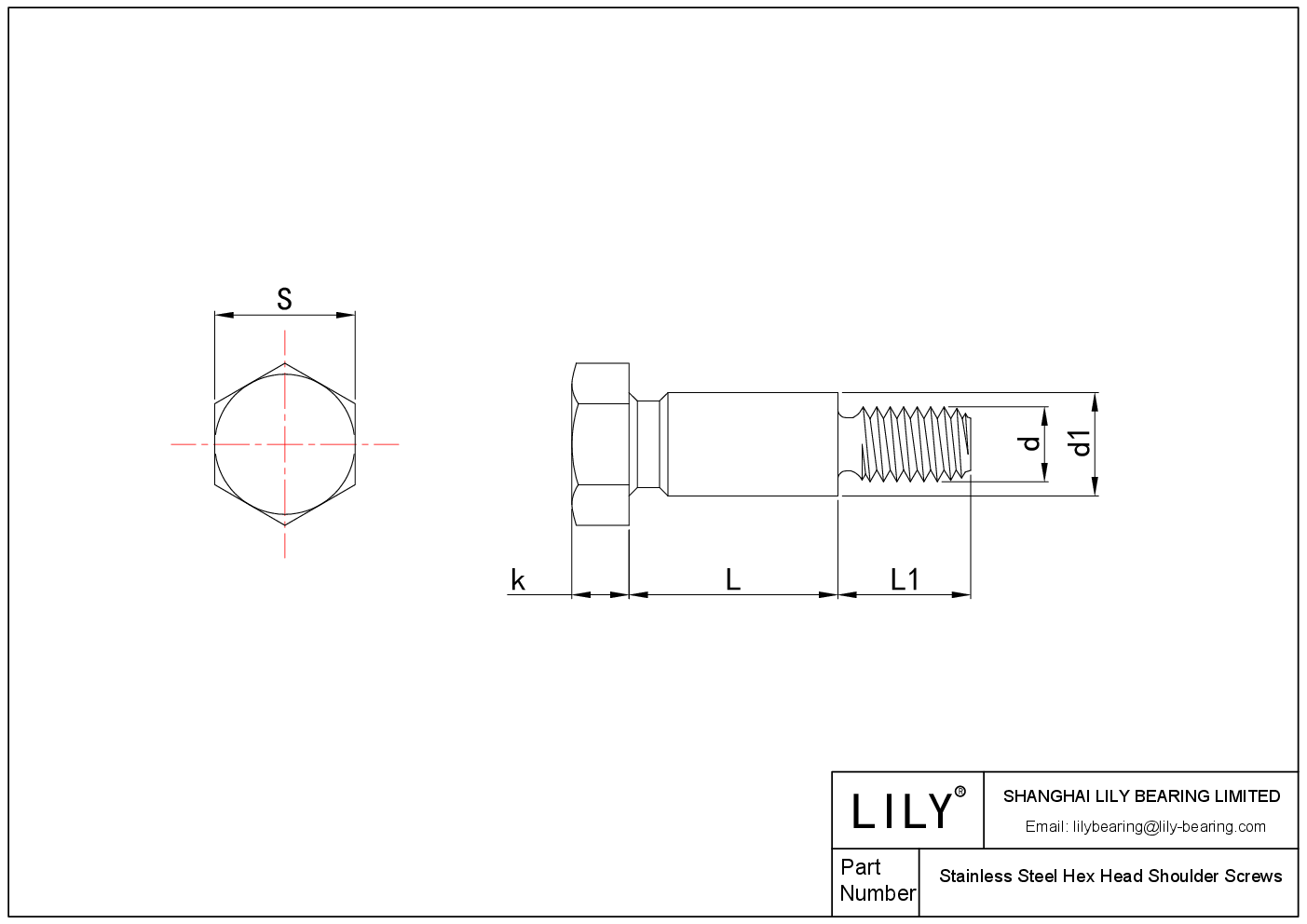 94731A520 Stainless Steel HexHead Shoulder Screws LILY Bearing 94731a520-stainless-steel-hexhead-shoulder-screws-lily-bearing