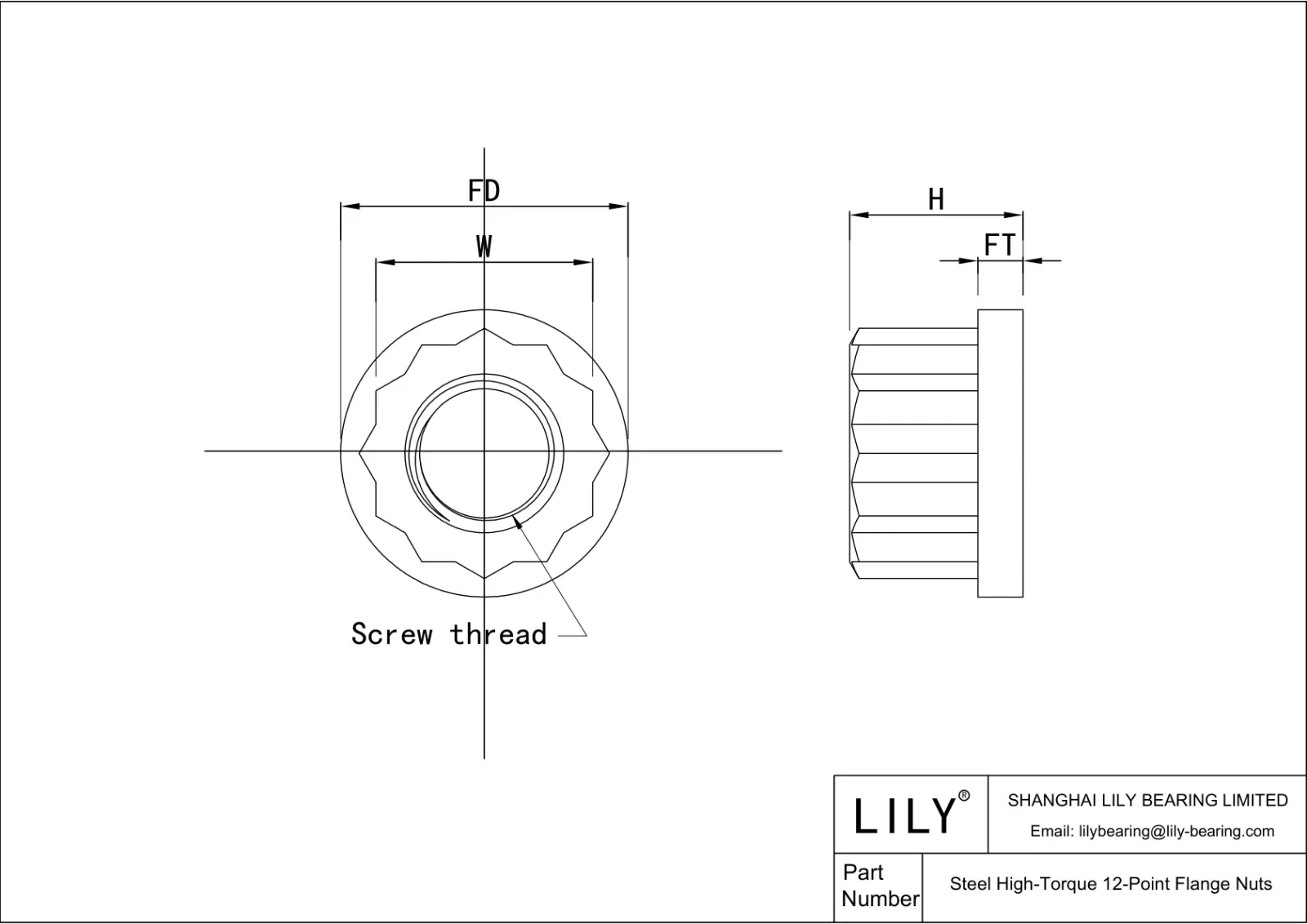 90759A900 Steel High Torque 12 Point Flange Nuts LILY Bearing 90759a900-steel-high-torque-12-point-flange-nuts-lily-bearing