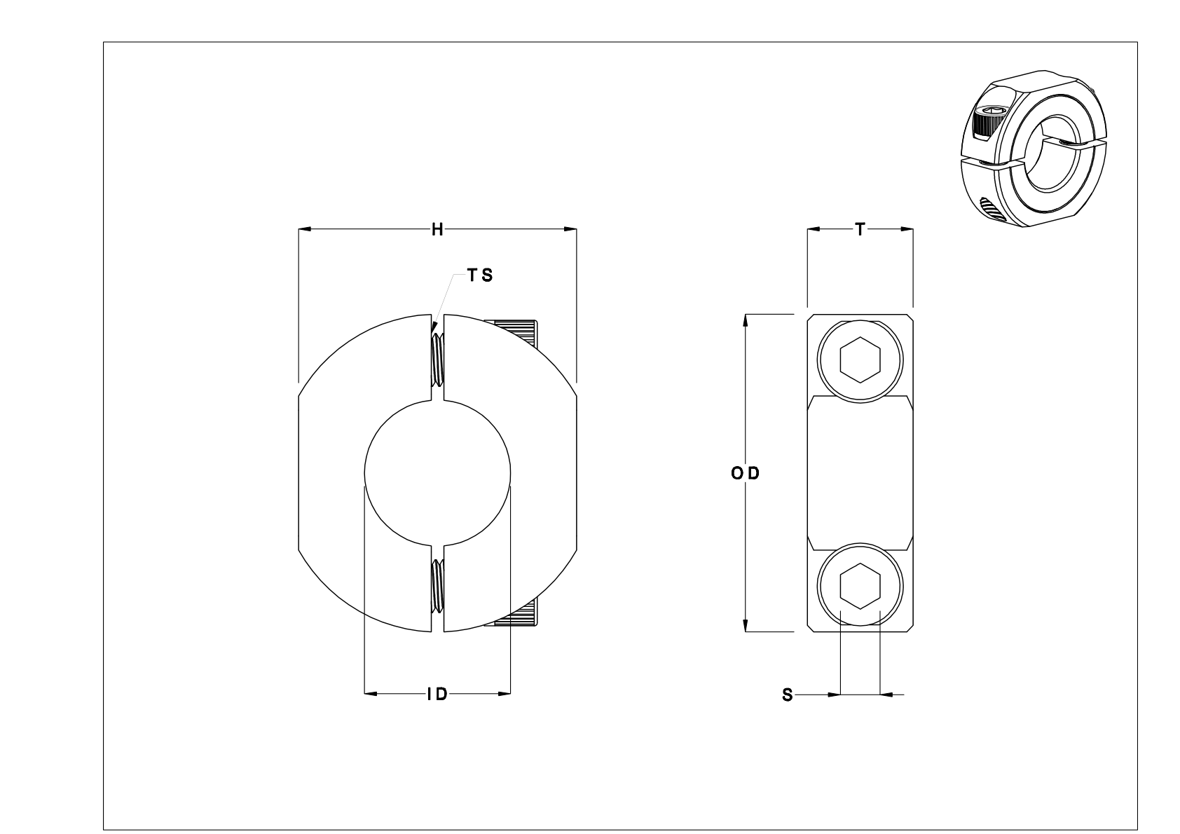 4127N12 Steel Clamping Two Piece Pipe Collars With Wrench Flats 4127n12-steel-clamping-two-piece-pipe-collars-with-wrench-flats